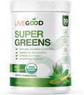 LIVEGOOD™ Organic Super Greens with Wheat, Barley, Oat Grass, Matcha Green Tea, Aloe Vera, Vegan, Gluten Free, 7.2 oz.