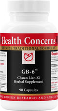 Health Concerns GB-6 – Gallbladder Support Supplement – Chuan Lian Zi Herbal Formula – Natural Gallstone Support – Bupleurum, Turmeric, Dandelion Root Extracts– Chinese Herbal Capsules – 90 Capsules