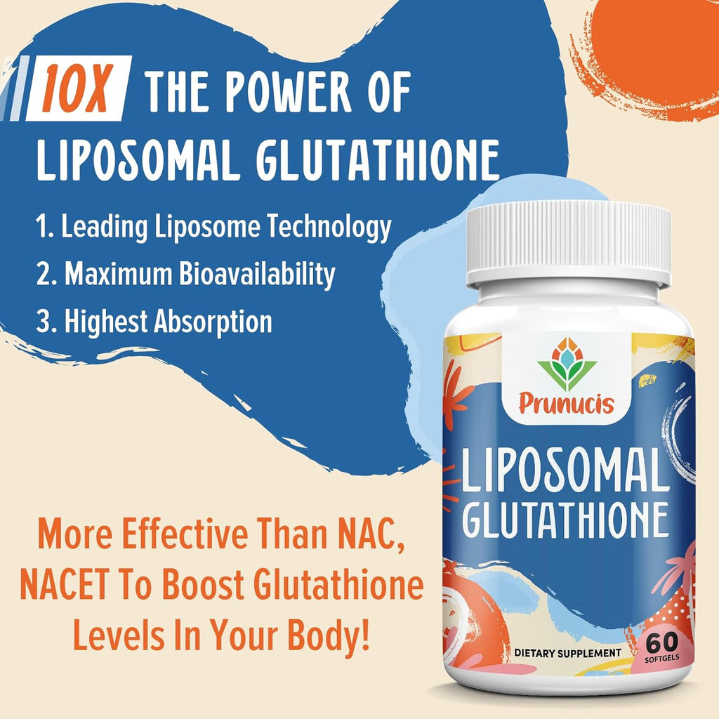 2400MG Liposomal Glutathione, with Vitamin C, Milk Thistle & Alpha-Lipoic Acid, Master Antioxidants, Pure Reduced L-Glutathione - Immune System, Cell Repair, Energy, High Absorption, 180 Softgels