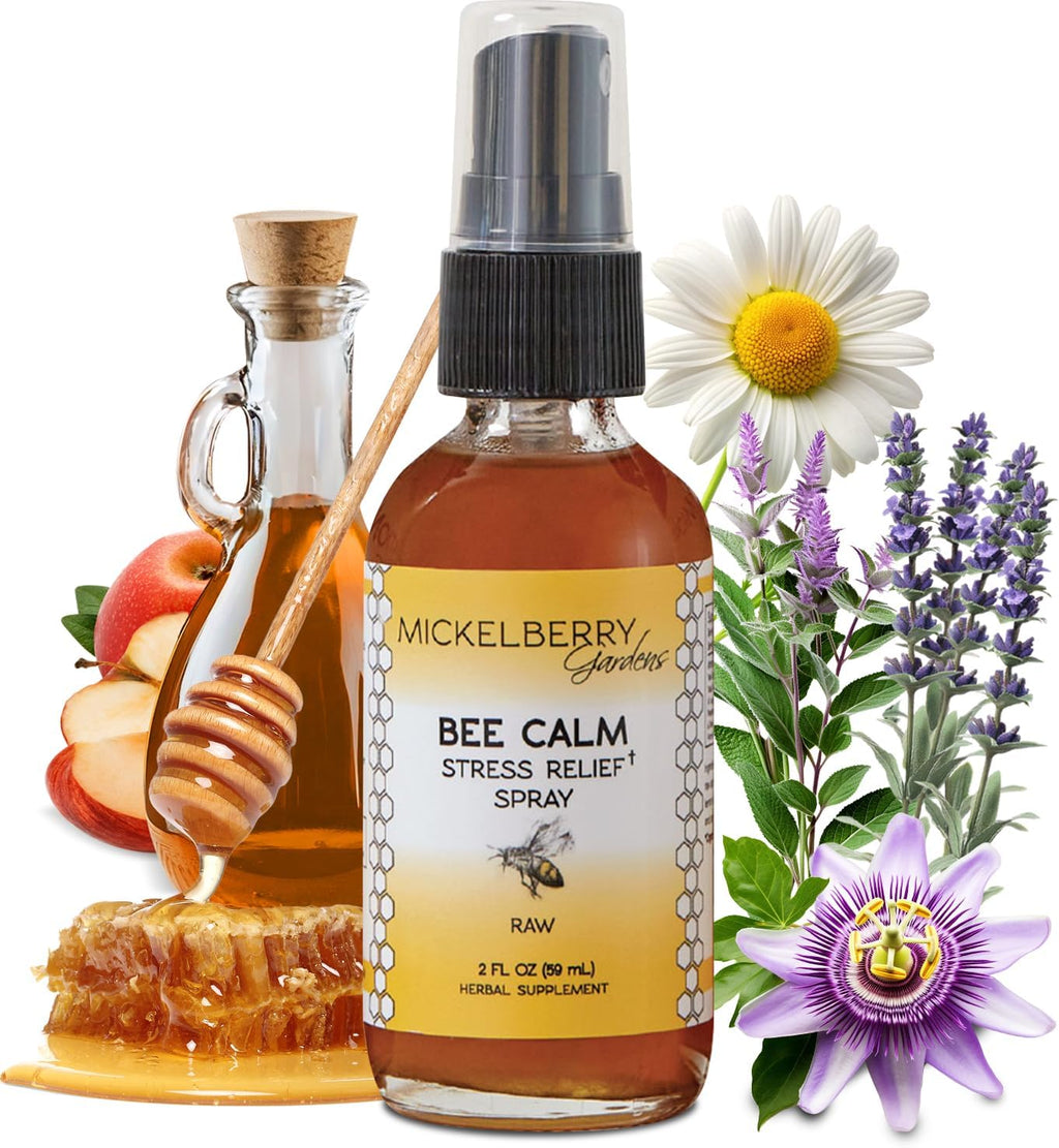 Mickelberry Gardens Relaxation Honey Spray – Natural Tension Relief & Sleep Support with Chamomile, Lavender & Organic Herbs – 2 Oz