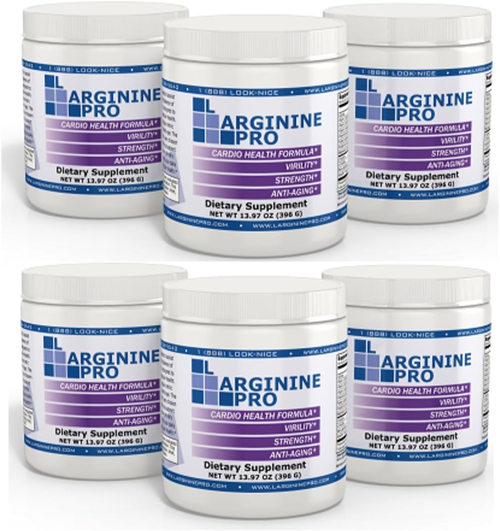 L-ARGININE PRO | 5,500mg L-Arginine Plus L-Citrulline 1,100mg Grape Powder Drink Mix Supplement for Increased Nitric Oxide Production