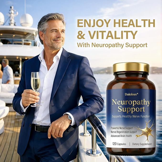Neuropathy Supplements | Premium Nerve Support for Nerve Health, Regeneration, Cognitive | R-Alpha Lipoic Acid Vitamin B1, B6, B12, Magnesium | 120 Vegan Capsules, 40 Day Supply