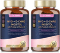 Inositol Supplement for Women with Vitamin D3, Folate, 40:1 Ratio Myo-Inositol & D-Chiro Inositol Complex, (Vitamin B8) Inositol Capsules, Pack of 2