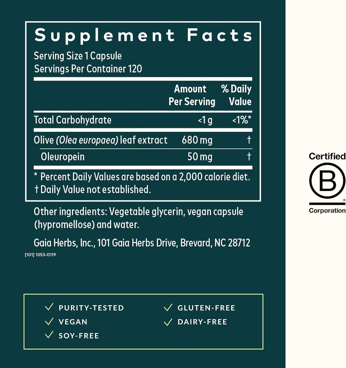 Gaia Herbs Olive Leaf - Traditional Immune Health Support - Immune System Supplement with Olive Leaf Extract and Oleuropein - 120 Vegan Liquid Phyto-Caps