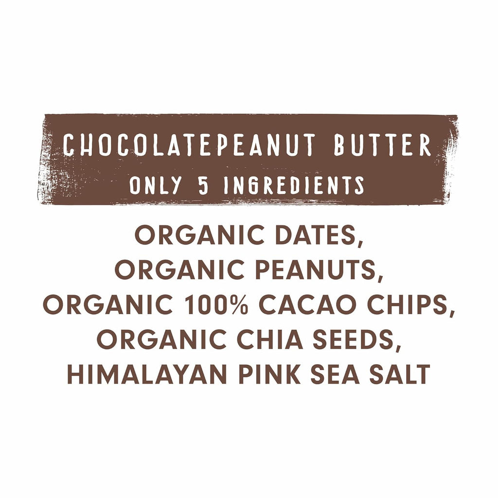 JONESBAR (Chocolate Peanut Butter, 4 Count (Pack of 1)), USDA Organic Fruit & Nut Bar, Non-GMO, Kosher, Vegan, Gluten Free, Simple Snack Bar