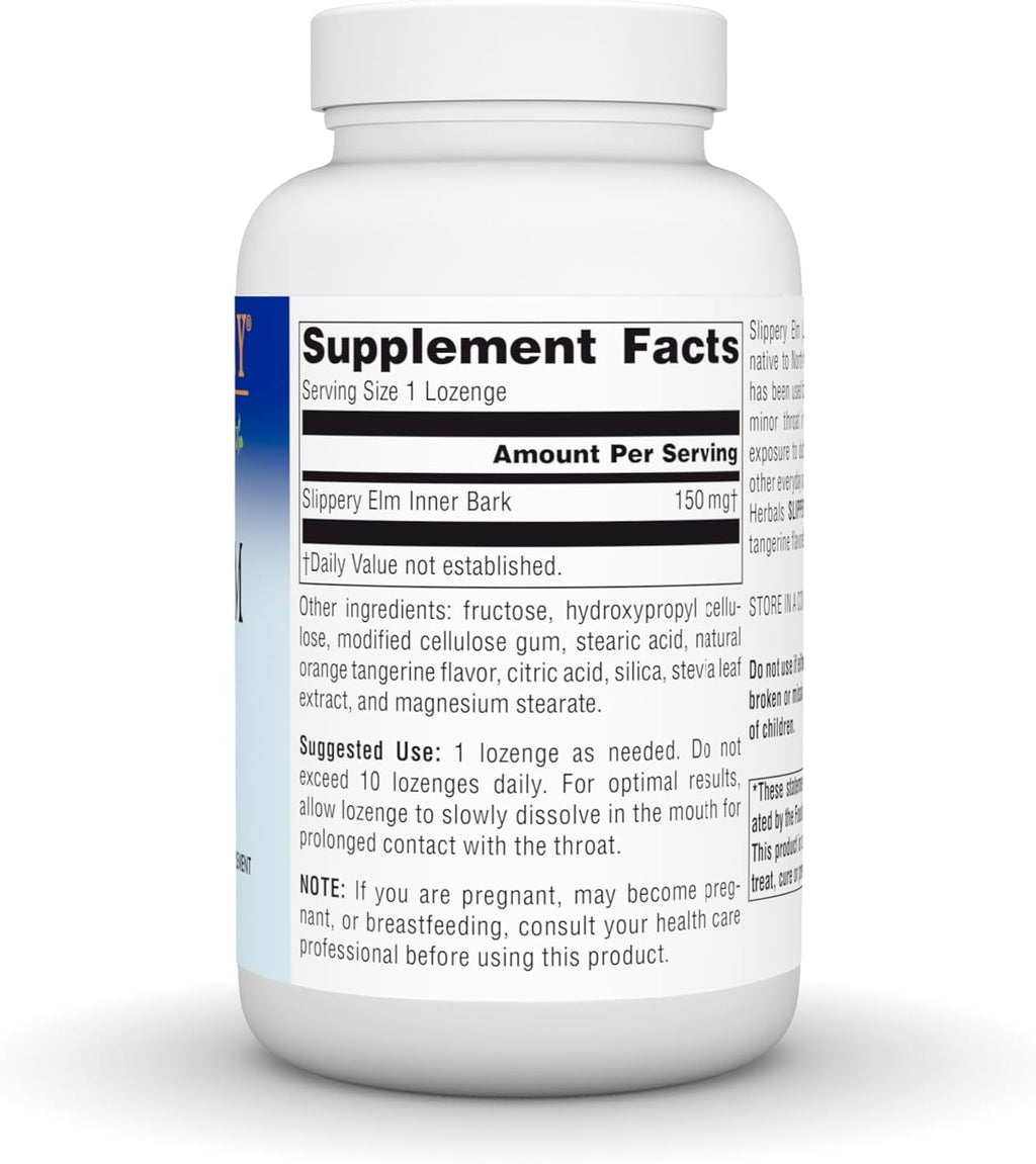 PLANETARY HERBALS Slippery Elm Lozenges, Tangerine, 200 Count