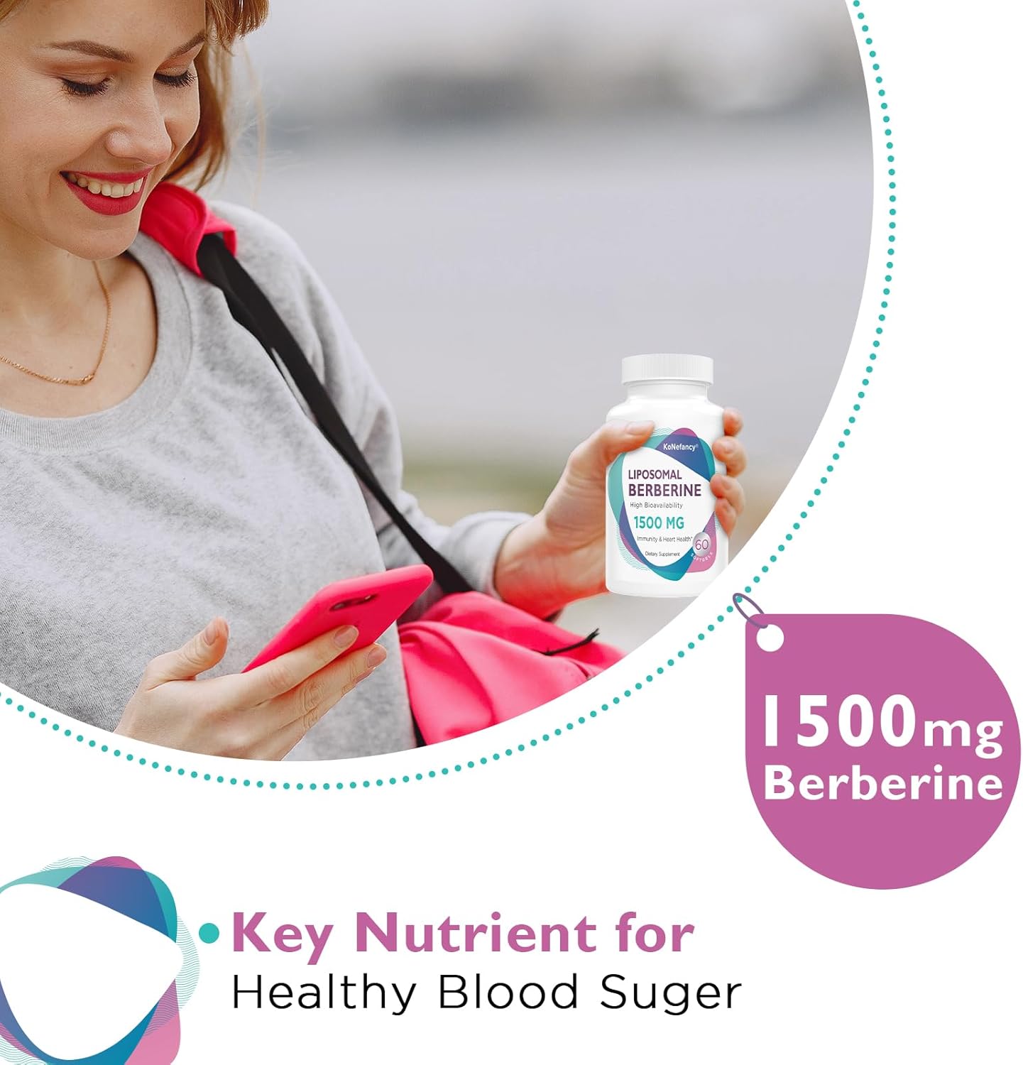 Liposomal Berberine Supplement 1500mg - High Bioavailability Berberine HCL Capsules for Women and Men, AMPK Activator for Cardiovascular Health, Sugar-Free, Non-GMO,240 Softgels