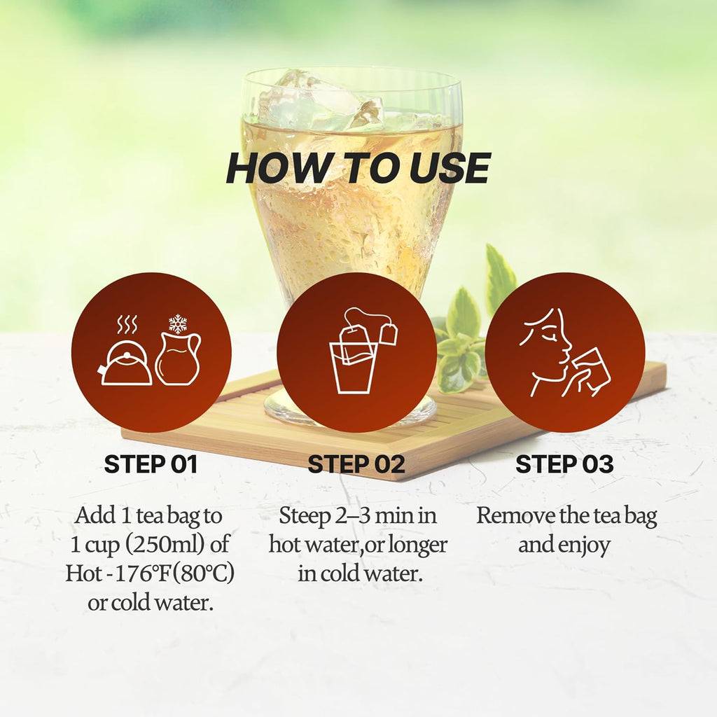 [Nokchawon]Roasted Barley Tea – Korean Caffeine-Free Traditional Grain Tea, 100 Tea Bags, 4.23 Oz