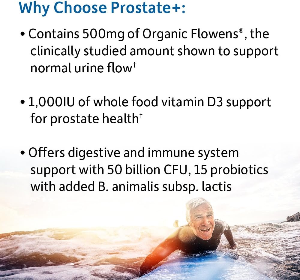 Garden of Life Dr. Formulated Probiotics Prostate+ - Acidophilus and Probiotic Supports Healthy Prostate and Digestive Balance - Shelf Stable - Gluten, Dairy, and Soy-Free - 60 Vegetarian Capsules