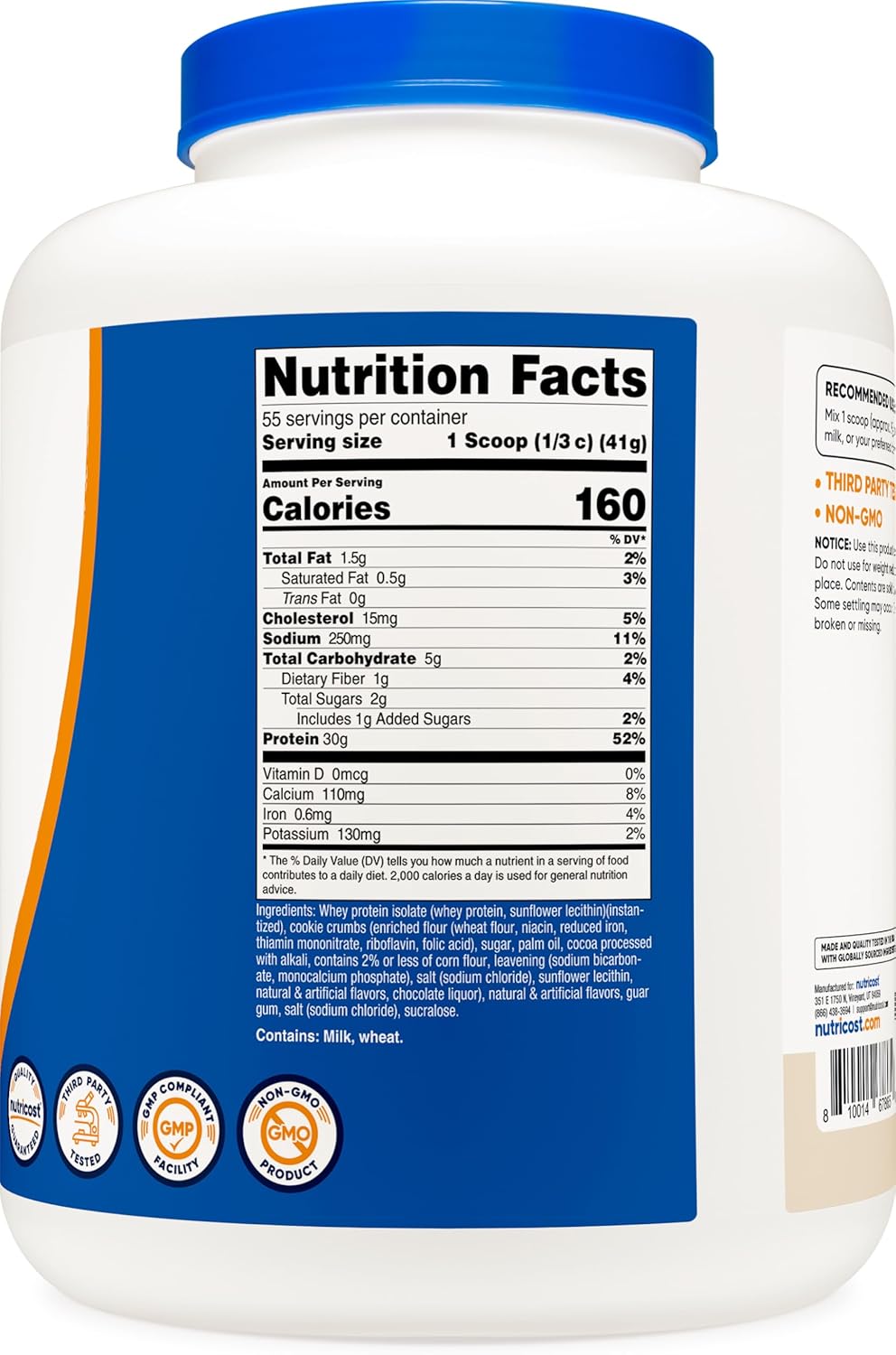 Nutricost Whey Protein Isolate (Cookies N Cream) 5LBS