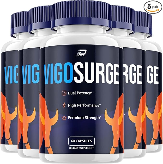 VigoSurge Capsule – Vigo Surge Natural Ingredients Supplement Advanced Formula (5 Pack - 300 Capsules)