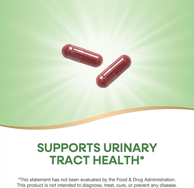 Nature's Way Cranberry Fruit, Cranberry Supplements, Supports Urinary Tract Health*, 930 mg per 2-Capsule Serving, 180 Capsules (Packaging May Vary)