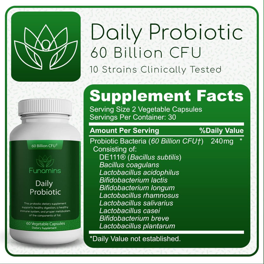 60 Billion CFU Daily Probiotic, Vegan, 10 Strain, 60 Count, Professional Strength, Clinically Studied, Delayed Release Capsules, Shelf Stable