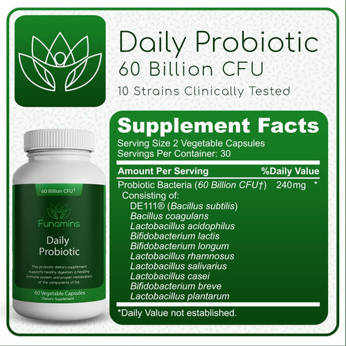 60 Billion CFU Daily Probiotic, Vegan, 10 Strain, 60 Count, Professional Strength, Clinically Studied, Delayed Release Capsules, Shelf Stable