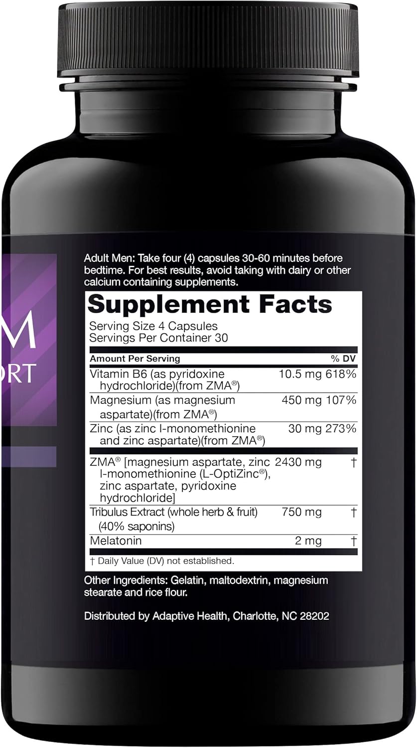 Nugenix PM ZMA - Nighttime Free Testosterone Booster and Sleep Support, 120 Count