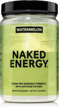 NAKED Watermelon Energy - Clean Pre Workout Supplement for Men and Women, Vegan Friendly, No Added Sweeteners, Colors Or Flavors - 30 Servings