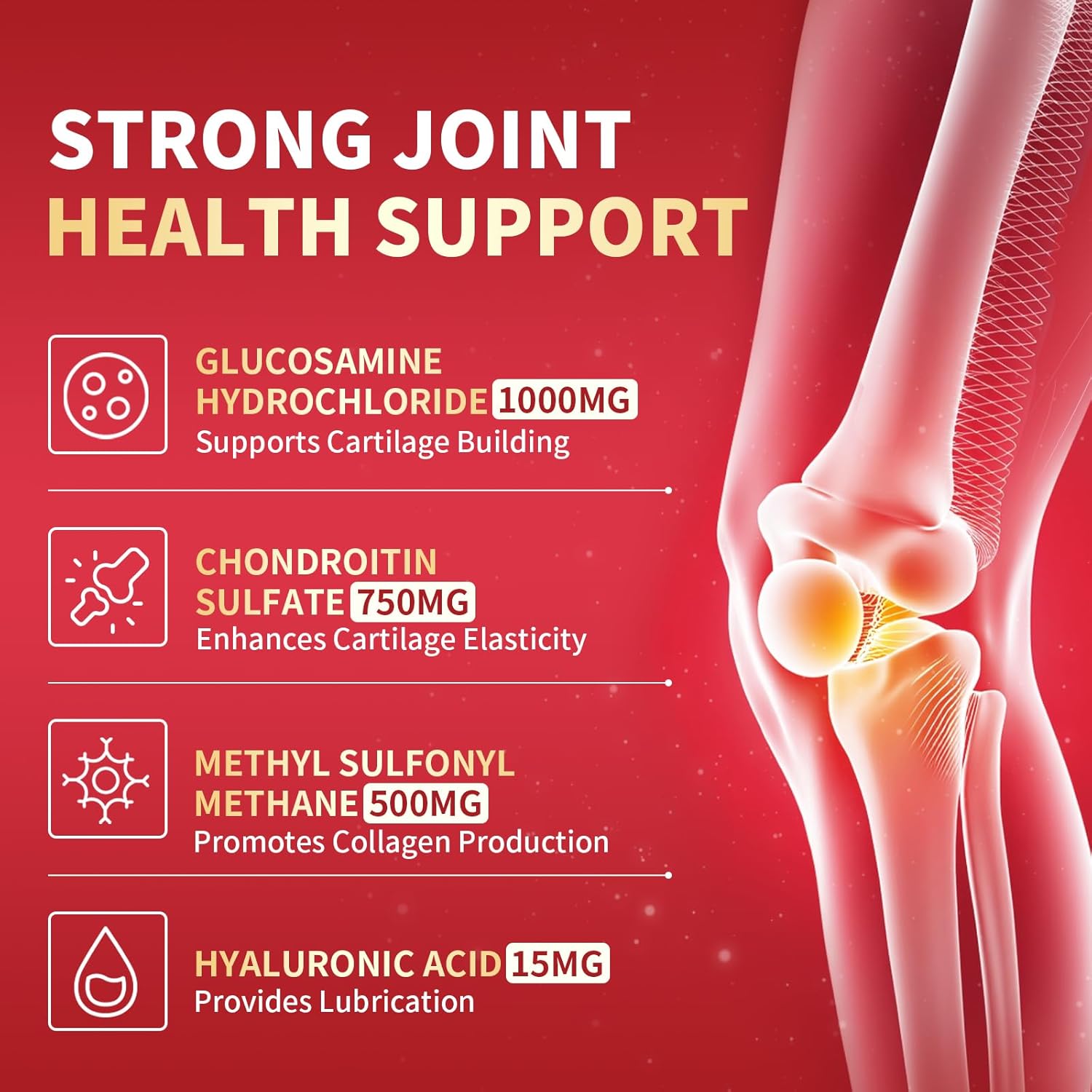 2 Pack Glucosamine Chondroitin Gummies, Glucosamine 1000mg, Chondroitin 750mg with MSM, Turmeric, Quercetin, Vitamin E, Calcium - Joint Health Support Supplement for Men & Women, Raspberry