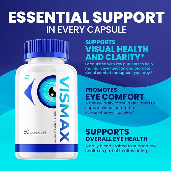 Vismax Capsule Supplement – Vis Max Eye Support Multivitamin with Natural Ingredients (1 Pack - 60 Capsules)