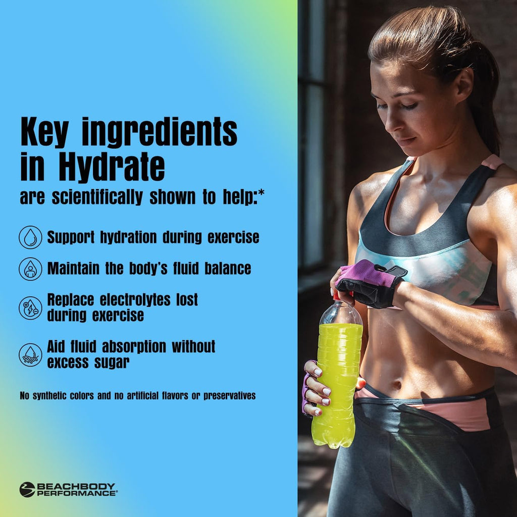 BODi Hydrate Performance Hydration Supplement, Quercetin Enriched Electrolyte Powder, 4 Key Electrolytes: Potassium, Magnesium, Sodium, Calcium - Supports Endurance & Fluid Balance, Citrus, 40 SRV