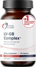 Designs for Health LV-GB Complex - Liver Detox Supplements for Gallbladder Support with Milk Thistle, Artichoke, Vitamins + Ox Bile - Supports Bile Flow + Toxin Elimination (90 Capsules)