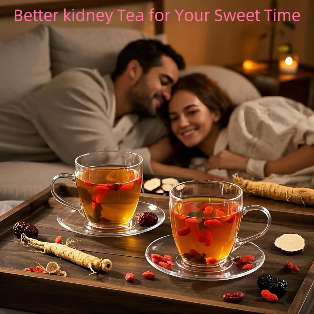 Gerduck Ginseng Six Treasure Tea for Men & Women,Kidney Tea Formula Ginseng Eight Treasure Teas Blend Wolfberry,Mulberry,Chinese Herbal Kindey Teabags,100% Natural,(300g/Bag)