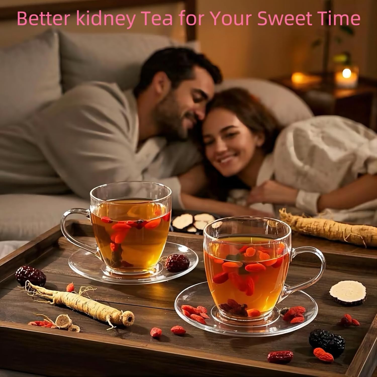 Gerduck Ginseng Six Treasure Tea for Men & Women,Kidney Tea Formula Ginseng Eight Treasure Teas Blend Wolfberry,Mulberry,Chinese Herbal Kindey Teabags,100% Natural,(300g/Bag)