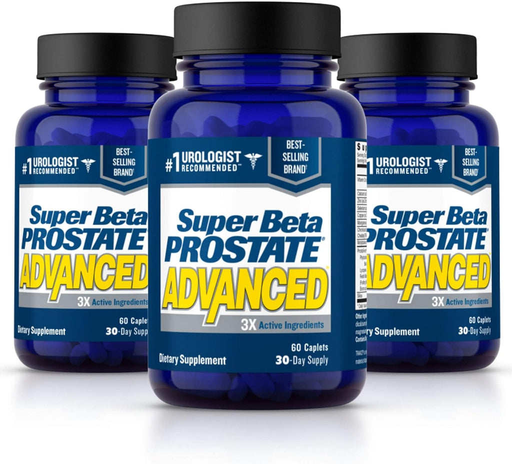 Advanced – Reduce Bathroom Trips, Promote Sleep, Support Bladder Emptying. Prostate Supplement for Men with Beta Sitosterol, not Saw Palmetto (180 Caplets, 3-Pack)