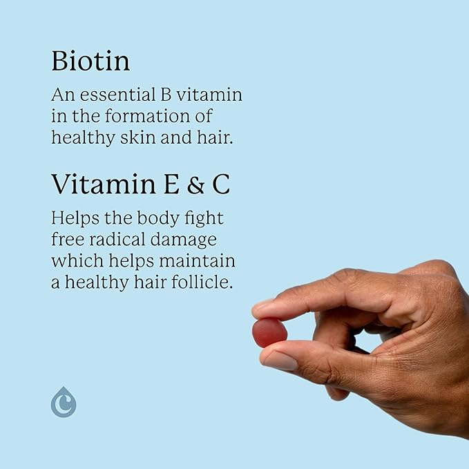 Biotin Hair Gummies, Multivitamin, Cherry Flavor, 60 Count, 30 Day Supply