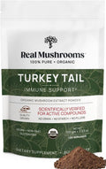 Real Mushrooms Turkey Tail Mushroom Powder – Organic Turkey Tail Extract from – for Wellness, Gut Harmony, & Energy Support – Vegan, Non-GMO, No Fillers – 100 Servings Functional Mushroom Supplement