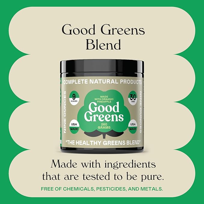 Good Greens Superfood Powder - The Healthy Greens Blend - 9oz 30 Servings