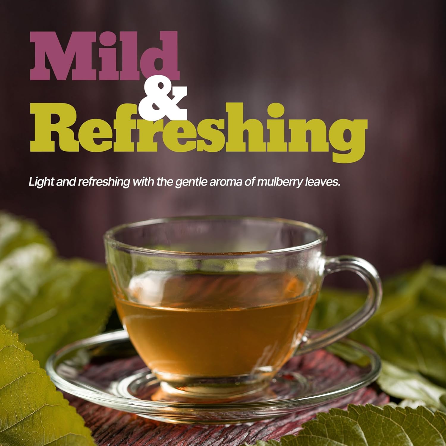 [Nokchawon] Mulberry Leaf Teabags – Naturally Caffeine-Free Mulberry Herbal Tea, 40 Tea Bags, 48g (1.69oz)