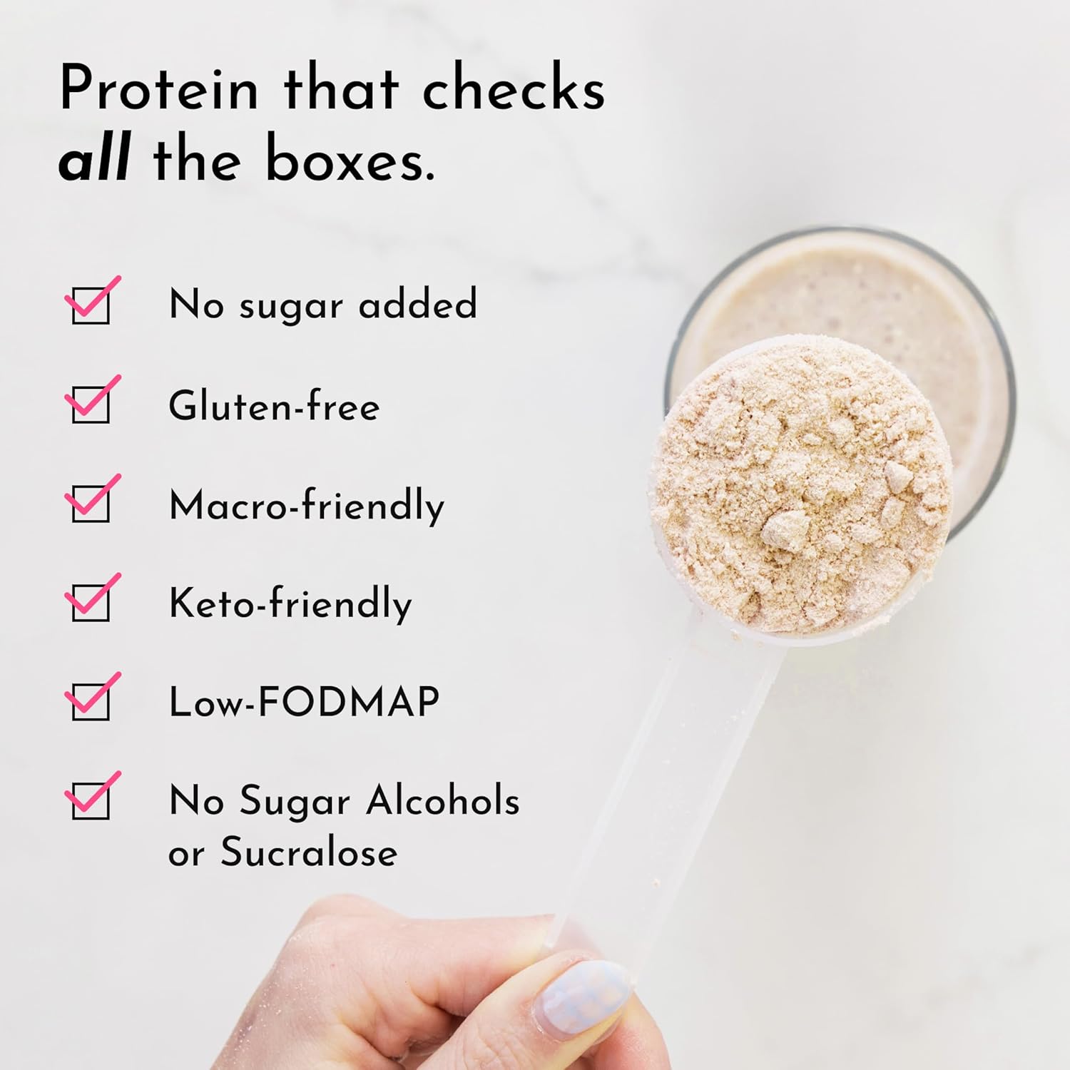 JUST INGREDIENTS French Vanilla Protein Powder – 30 Serving Bag – Grass-Fed Whey & Plant Protein Blend with Real Vanilla Bean – Sweetened with Coconut Sugar & Monk Fruit, Non-GMO, Gluten-Free