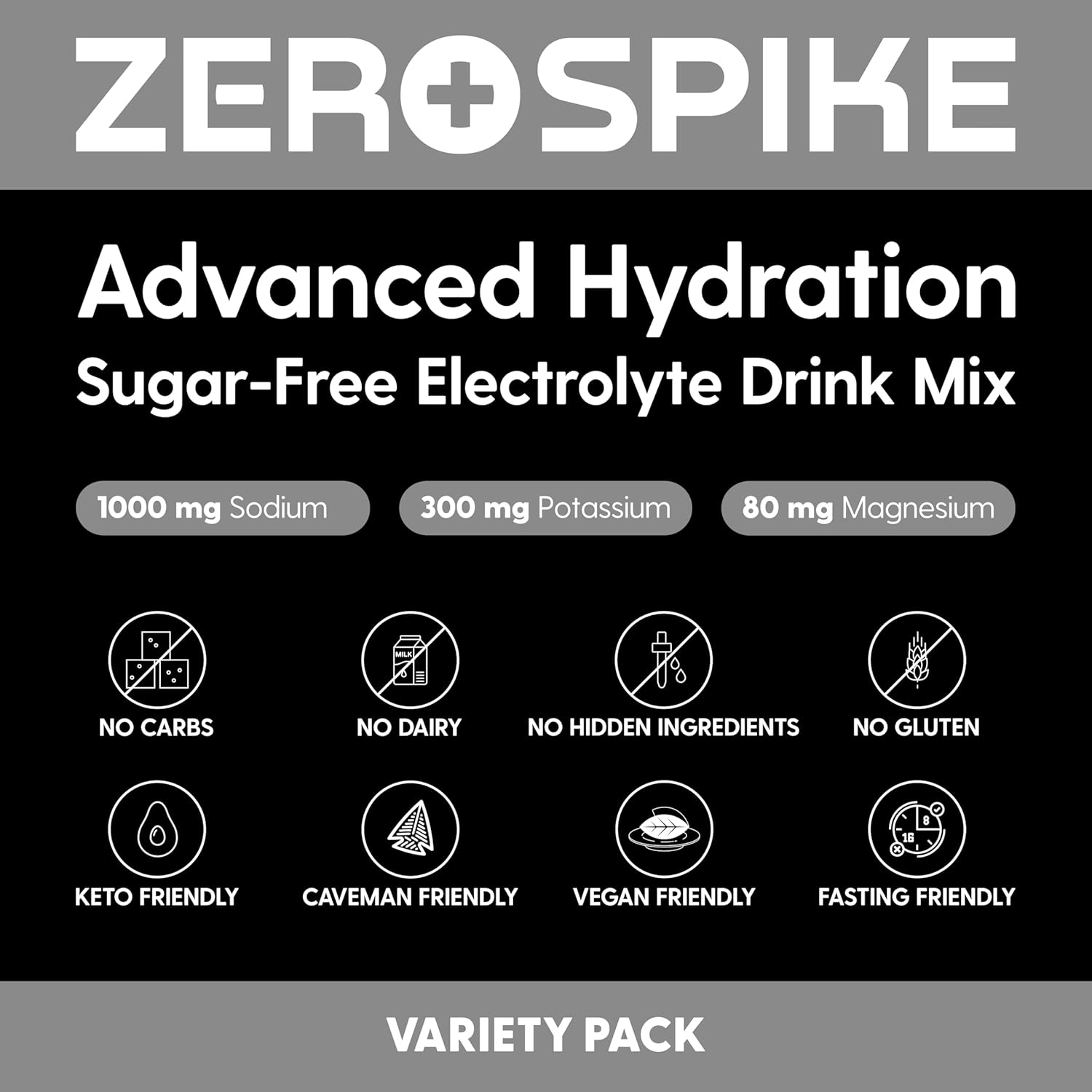 No Sugar Electrolytes Powder Packets | Keto & Fasting Salts Drink Mix | Supplements: The Key Hydration Nutrients Missing from Purified Water | Clean, Variety Pack, Calorie Free | 15 Sticks