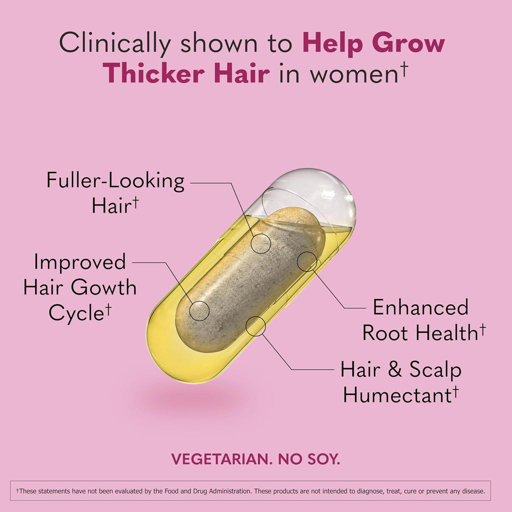 Garden of Life Hair Growth Duo Caps, Supplement for Thicker, Healthier Hair with Hyaluronic Acid, Biotin, Silica, and Patented Keranat, 30 Plant-Based Capsules
