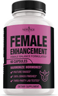 NEW AGE Beef Organ Supplement for Women – Supports Hormone Balance, Energy & Wellness – Pasture Raised Superfood – Liver, Heart, Kidney, Uterine Tissue – Ovary, Uterus, Fallopian Female Support -60