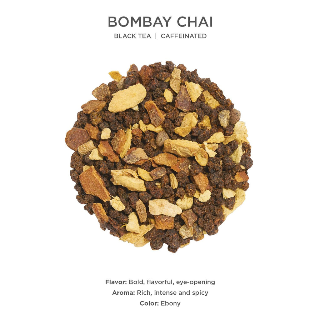 Tea Forte Bombay Chai Premium Loose Leaf Caffeinated Black Tea Blend Canister, Makes 35-50 Cups
