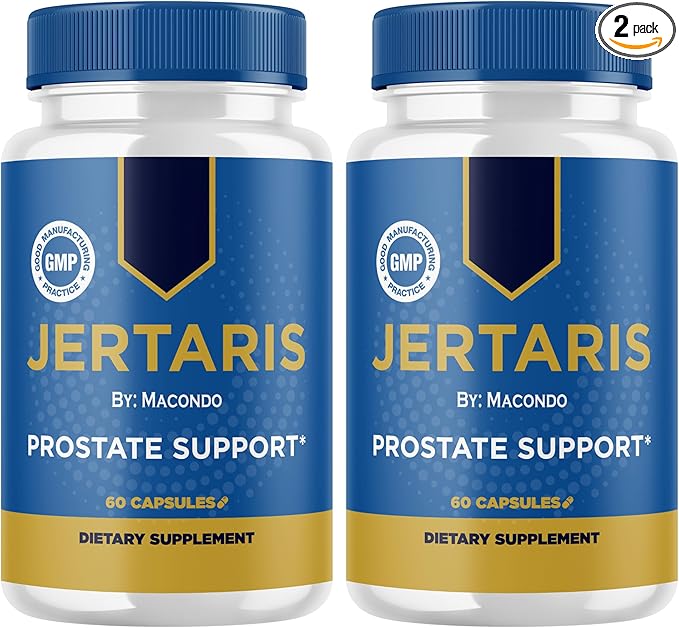 (2 Pack) Jertaris Capsules - Official Prostate Health Supplement Support Pills Natural Ingredients - Maximum Strength, Premium Advanced Formula Health & Wellness - 120 Capsules for 2 Months