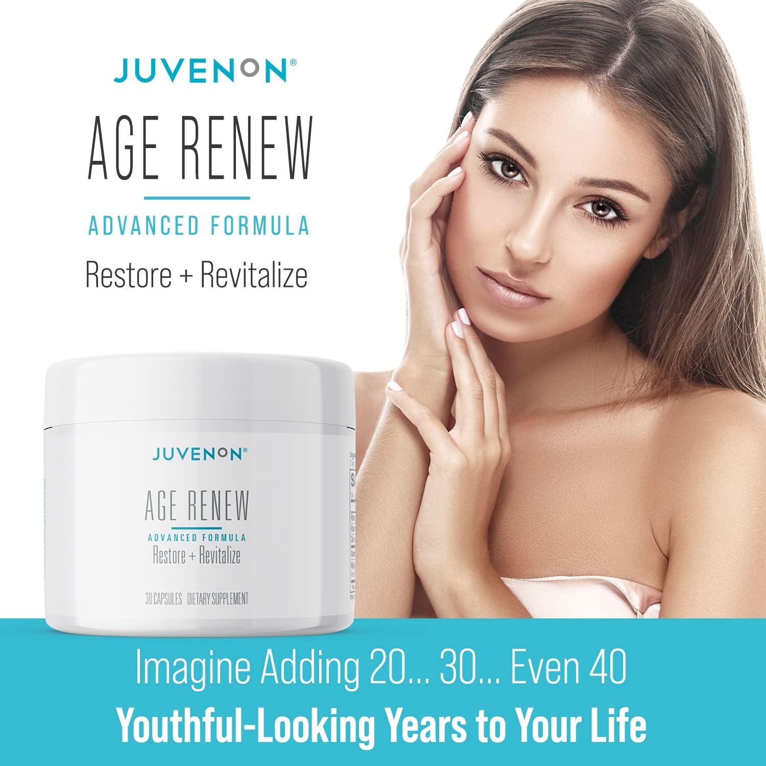 Juvenon AgeRenew Beta Glucan Anti Aging Immunity Support Supplement, Beta Glucan with Zinc Quercetin for Immune Defense Boost