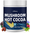 JUYIHEAL Mushroom Hot Cocoa with Melatonin, Reishi, Glycine, Cacao, L-Theanine, Chicory for Calm and Relax Support, Sleep Hot Cocoa Supplement (20 Servings)