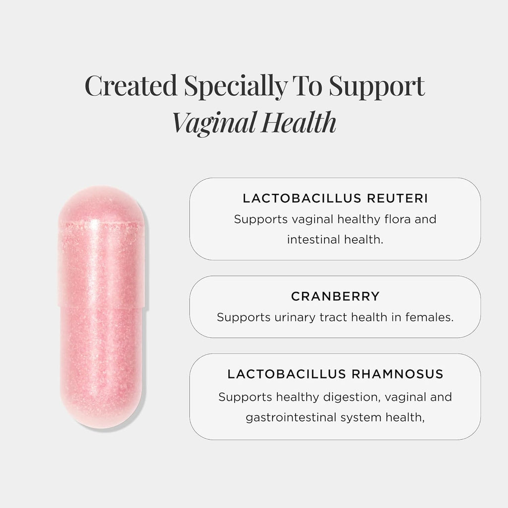 JSHealth Vitamins Vaginal Probiotic Supplement - Supports Urinary and Vaginal Health – Shelf Stable Yeast Infection Treatment for Women (30 Capsules)