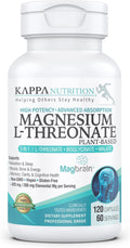 Kappa Nutrition Magbrain™ Magnesium L-Threonate Plant-Based, 420mg Elemental Magnesium (3 Capsules) from 2,253mg, 120 Vegan Capsules, Brain, Sleep & Muscle Support.