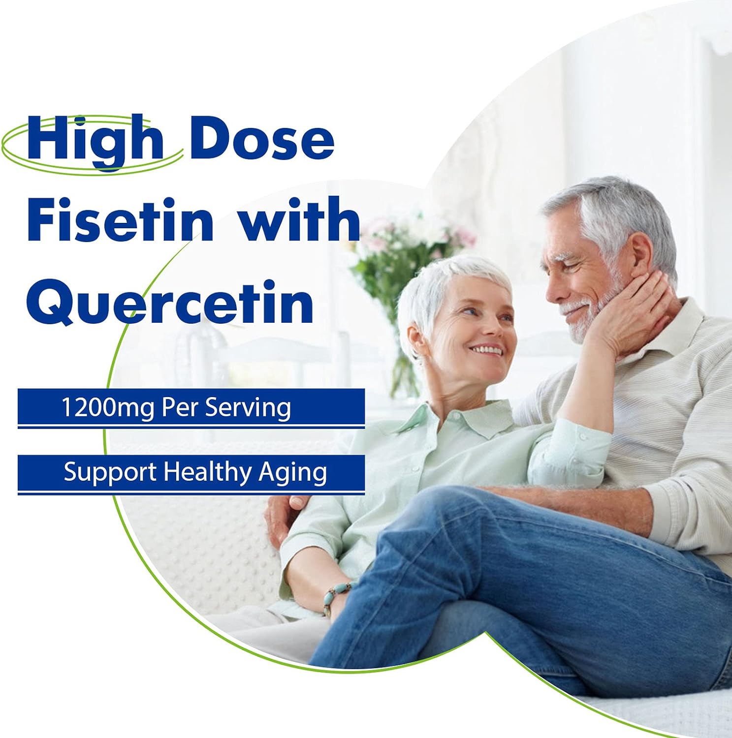 Liposomal Fisetin with Quercetin Supplements 1200 mg per Serving,High Absorption Polyphenols Antioxidants for Women,Men,Non-GMO,Gluten-Free,2 Bottle-120 Softgels
