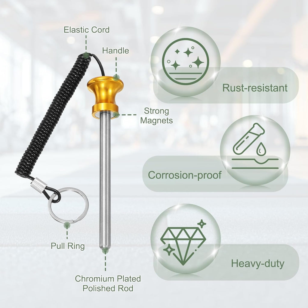 Weight Stack Pin, Weight Gym Pin Strength Training Equipment Replacement with Pull Rope for Home Gym Club