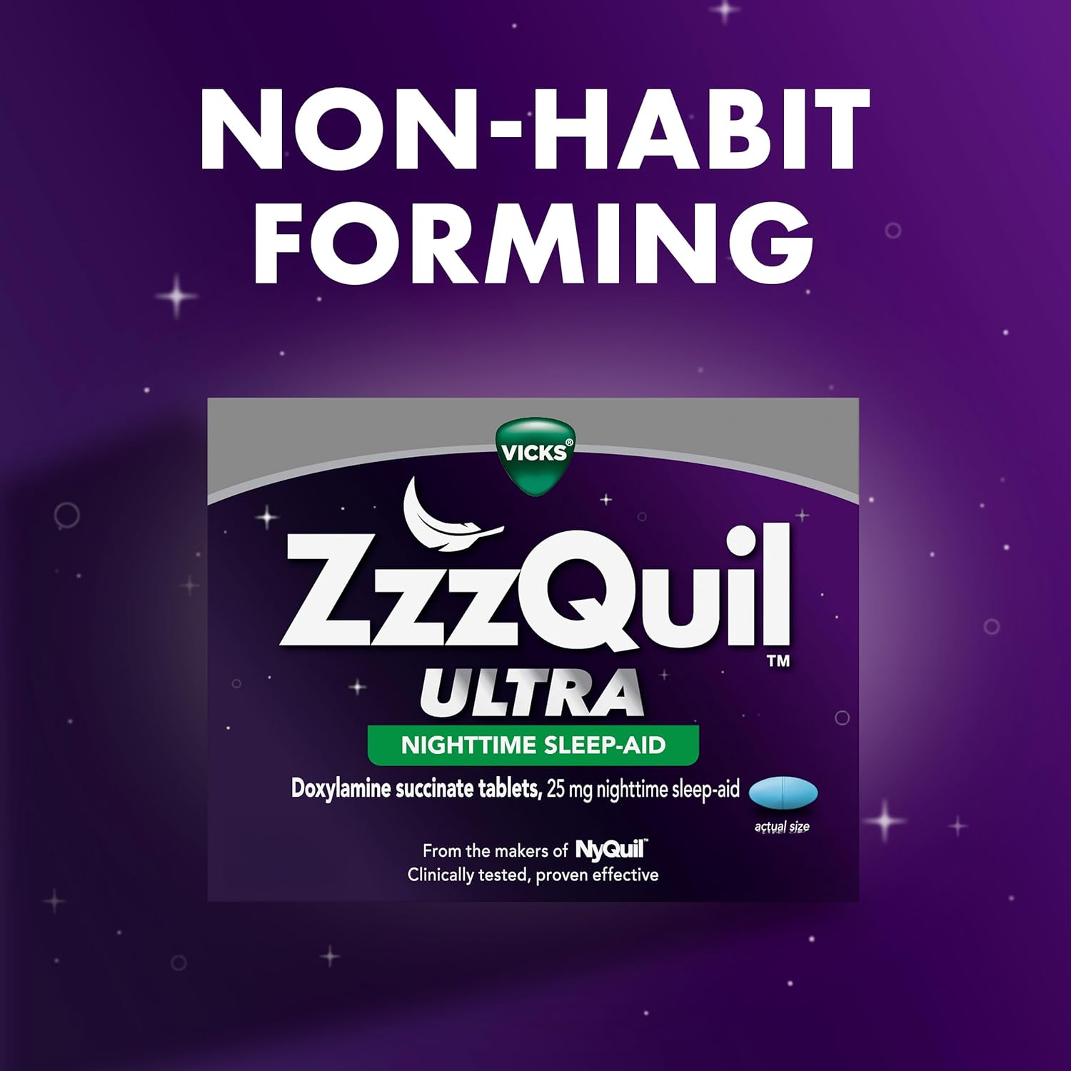 ZzzQuil ULTRA, Sleep Aid, Doxylamine Succinate 25mg, Sleep Aids for Adults, Nighttime Sleep Aid, 48 Tablets