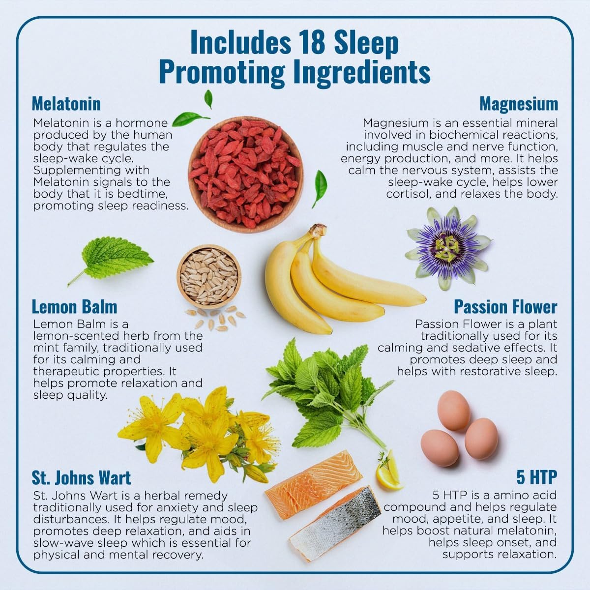 All in One Sleep Aid for Adults | Complete Sleep Support & Non-Habit Forming | Max Strength w/Melatonin, Magnesium, Lemon Balm & 15 Sleep-Promoting Ingredients – 3rd Party Tested | 60 Caps
