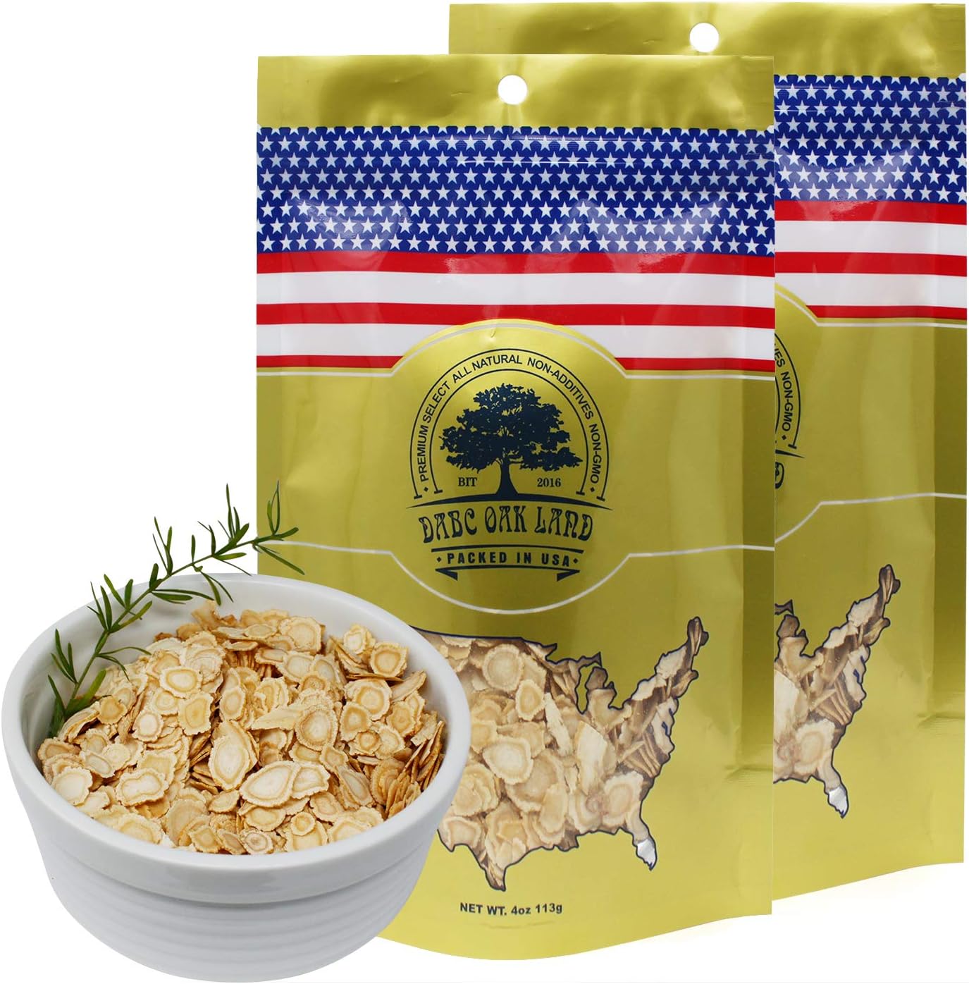 DOL American Ginseng Slices from Wisconsin (Sliced Ginseng Root Wisconsin Grown!Most People Use It to Make Ginseng Tea! Good for Health! 花旗参/西洋参 -in Bag (Small 4oz/Bag*2)