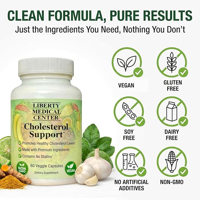 Cholesterol Formula by Dr. Rodney Malisos – Cholesterol Lowering Supplements for Heart & Liver Support with Bergamot, Berberine Garlic, Milk Thistle, Olive Leaf – 60 Capsules, 30 Days Supply