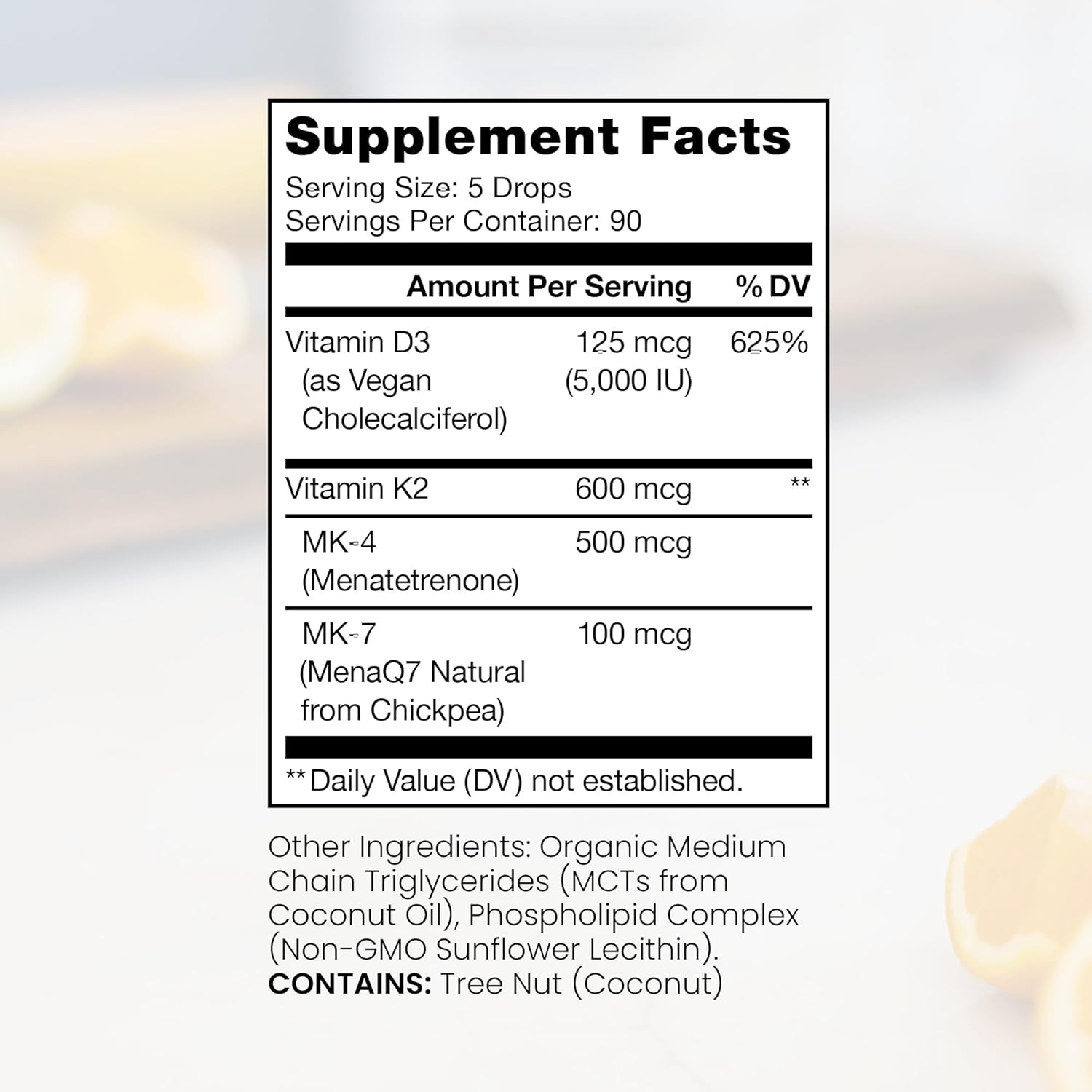 Pure Therapro Rx Vegan D3 + K2 Organic 100% Liposomal 10ml Made in USA | 3 Month Supply | Maximum Absorption Vitamin D3 and Vitamin K2 Supplements for Men and Women, D3 Vitamin 5000 IU