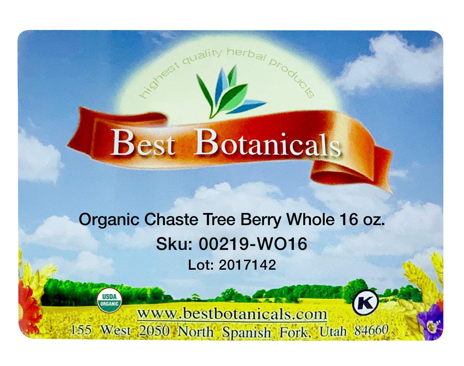 Best Botanicals Chaste Tree Berry Whole 16 oz.