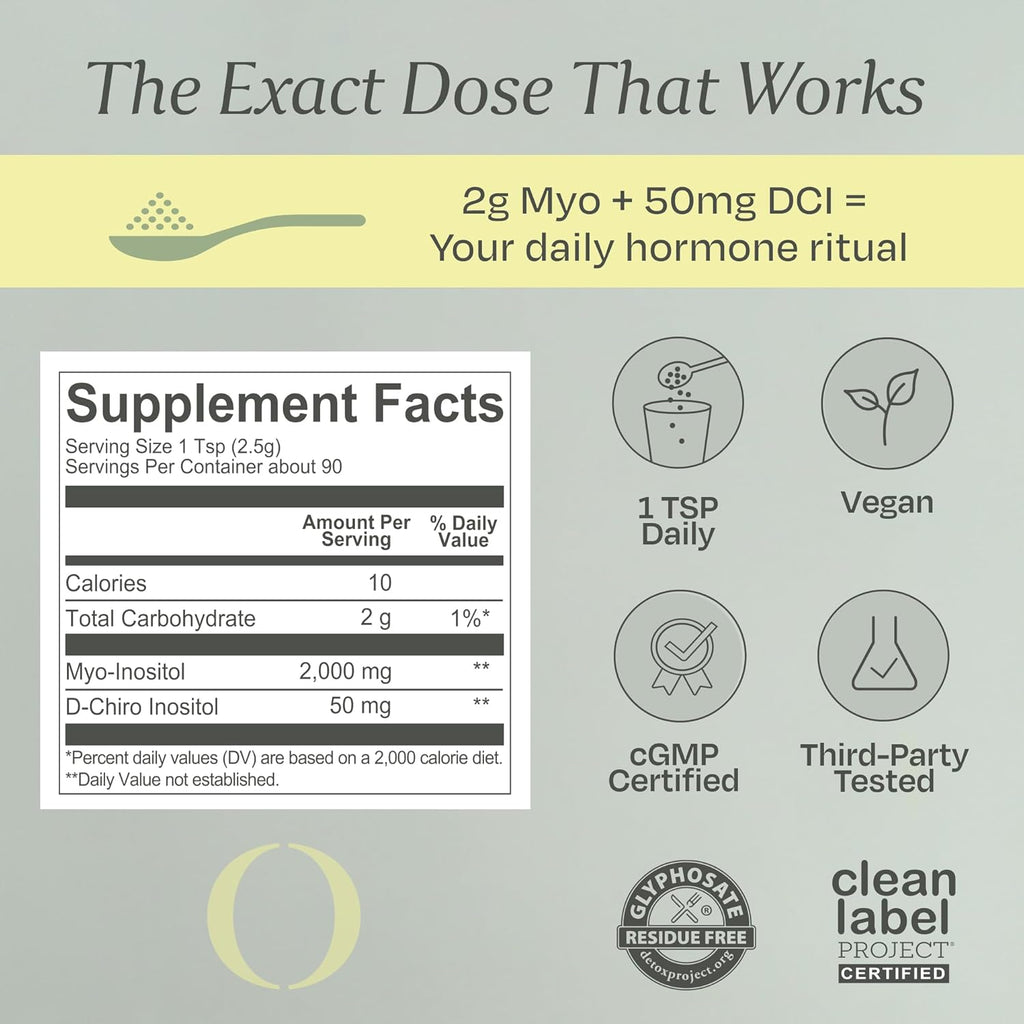 BOND Inositol Pure Powder – Myo-Inositol & D-Chiro Inositol 40:1 – Hormone Balance, Cycle & Ovulation Support – 90 Servings, Vegan, Sugar-Free